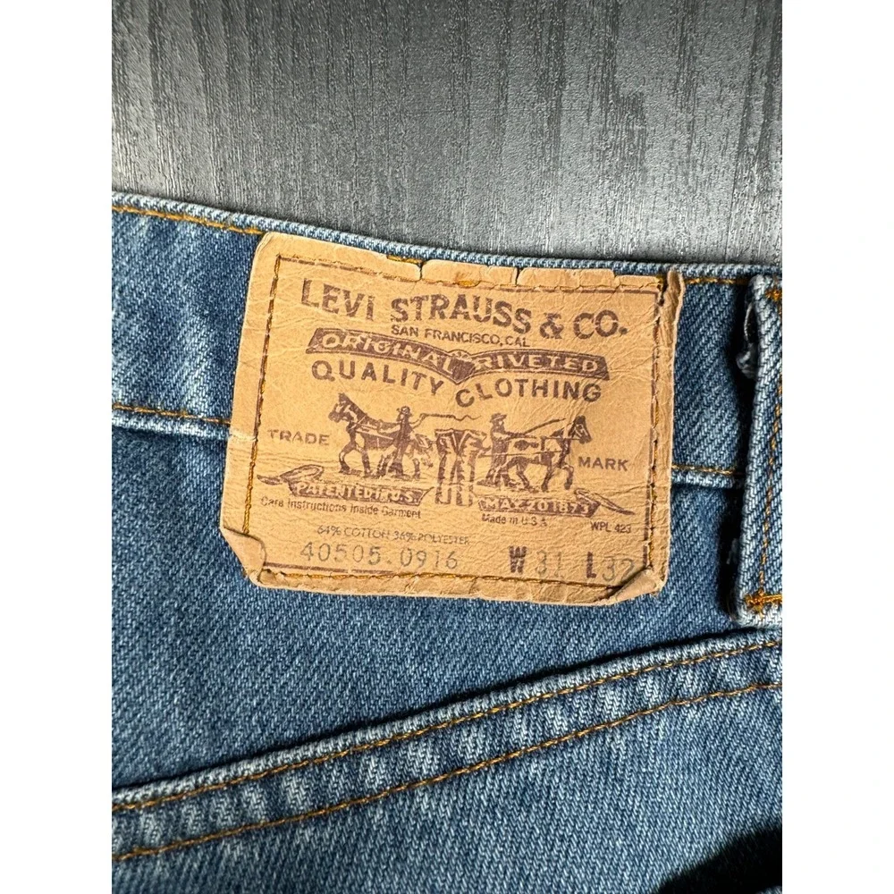 + Vintage Levi's Orange Tab Jeans Mens 31x32 Fits 30x32.5 Ripped Straight Fit